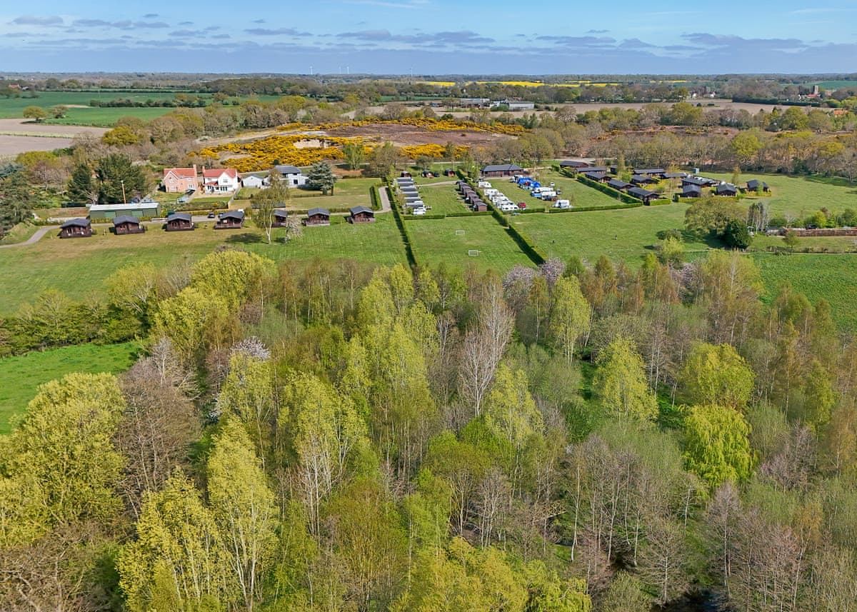 Aerial view of Heathside Holidays