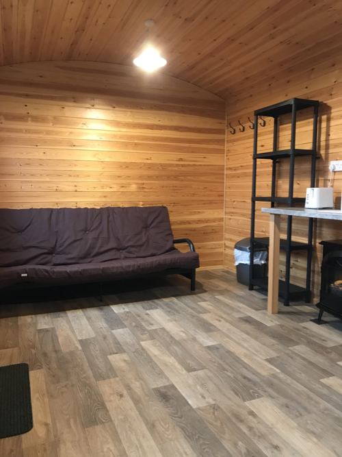 Shepherd hut interior