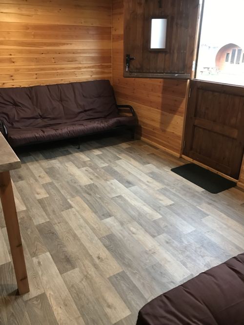 Shepherd hut interior